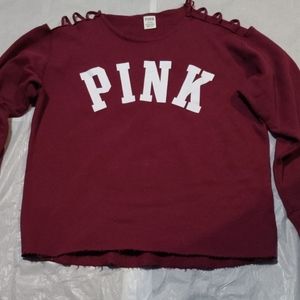 Pink Victoria secret sweatshirt.